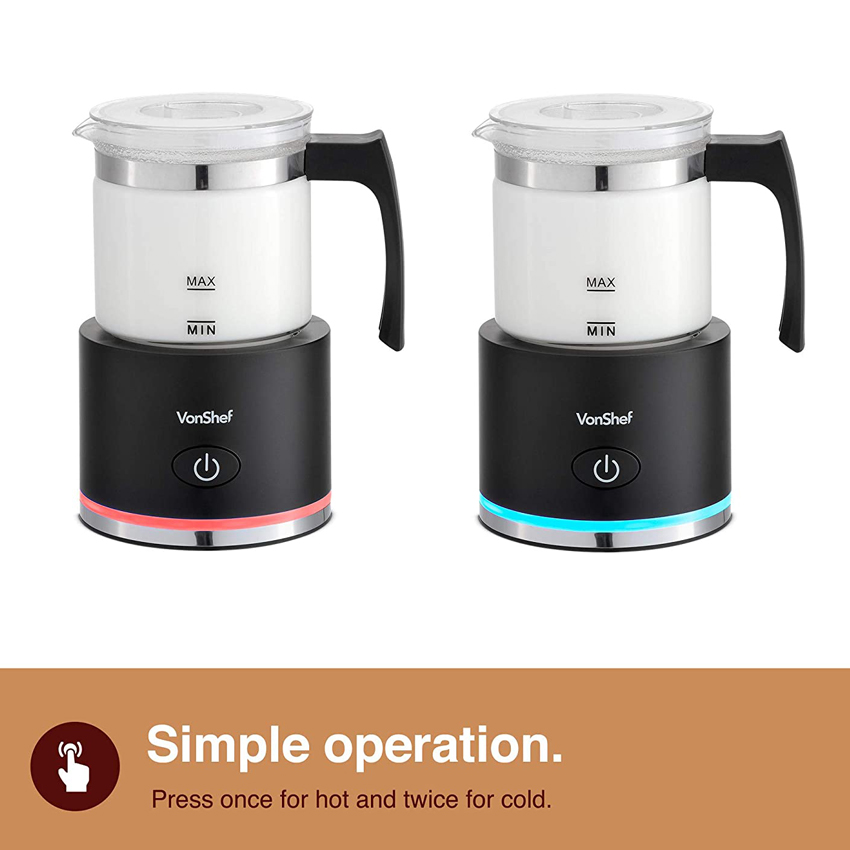 VonShef Automatic Milk Frother Machine (Glass)